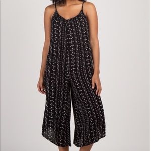 Pinkbluah black arrow maternity jumpsuit NWOT